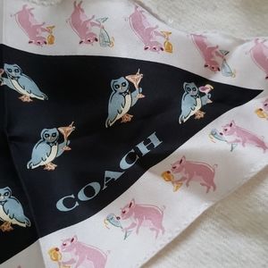 Coach 100% silk scarf NWT